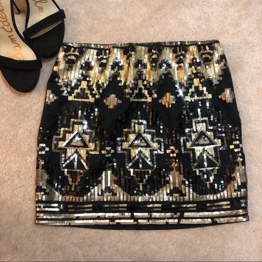 Sequin mini skirt